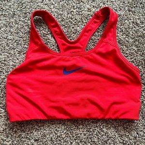 Red Nike sports bra size medium!